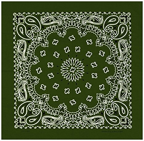 Large Bandanas 27 x 27 | Versatile Biker Rags | Classic Paisley Bandana Pattern