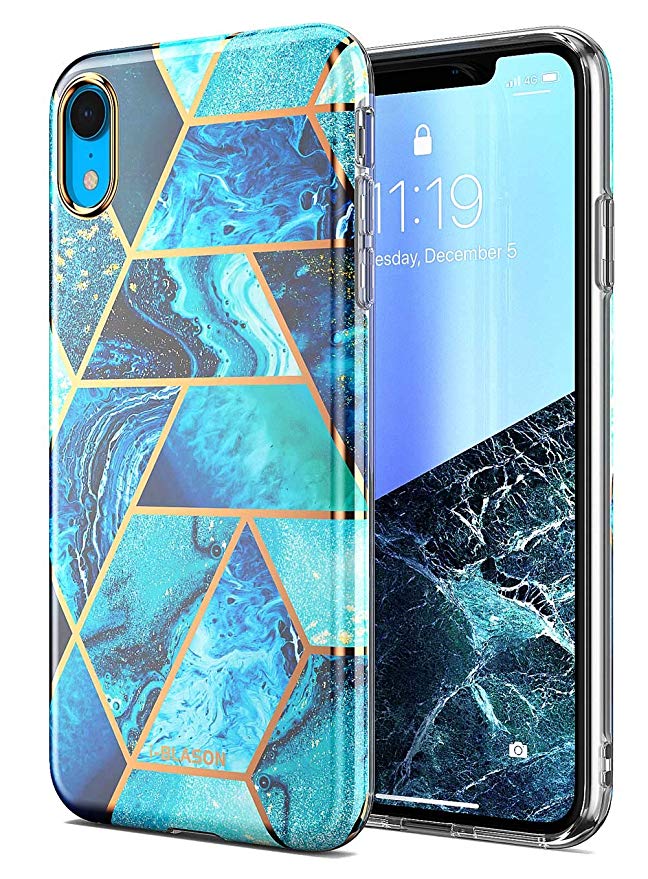 iPhone XR Case, [Stylish Design] i-Blason [Cosmo Lite] Premium Hybrid Slim Protective Bumper Case with Camera Protection for iPhone XR 6.1 Inch (2018 Release) (Blue)