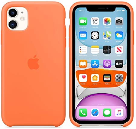 Maycase Compatible for iPhone 11 Case, Liquid Silicone Case Compatible with iPhone 11 (2019) 6.1 inch (Vitamin C)