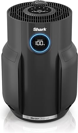 Shark HP152 NeverChange Air Purifier, 5-year filter, save $300+ in filter replacements, Large Room, 650sq. ft., Odor Neutralizer Technology, captures 99.98% of particles, dust, smells, Charcoal Grey