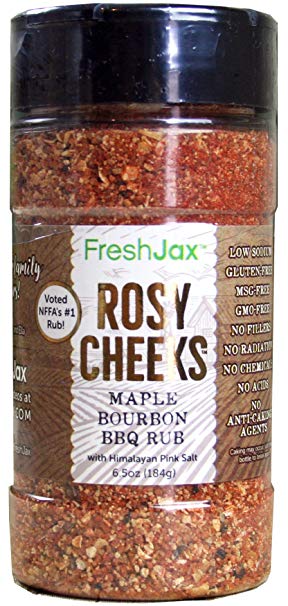 FreshJax Seasoning Spice Rosy Cheeks Organic Maple Bourbon BBQ Rub Blend, Large 6.5oz