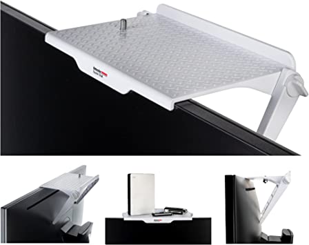 Datacolor Spyder Shelf – Convenient Shelf Mantle That attaches to The top and Back of Your Desktop Computer Monitor for Additional Storage, Freeing up Your Desk Space (SSF100)