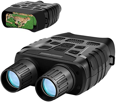 Aurho Night Vision Binoculars, 720P HD Digital Infrared Hunting Binocular 300 Yards IR Camera with Video Recorder with 2.31" TFT LCD Photos Videos Playback for Wildlife