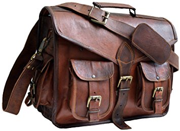 15" Jaald Mens Genuine Leather Messanger Bag for Laptop Bag shoulder bag