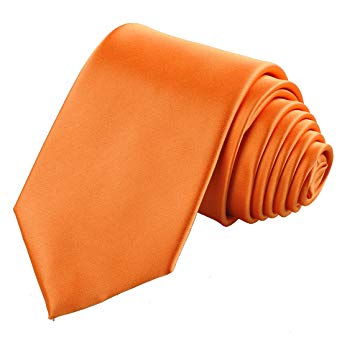 KissTies Solid Satin Tie Pure Color Necktie Mens Ties   Gift Box