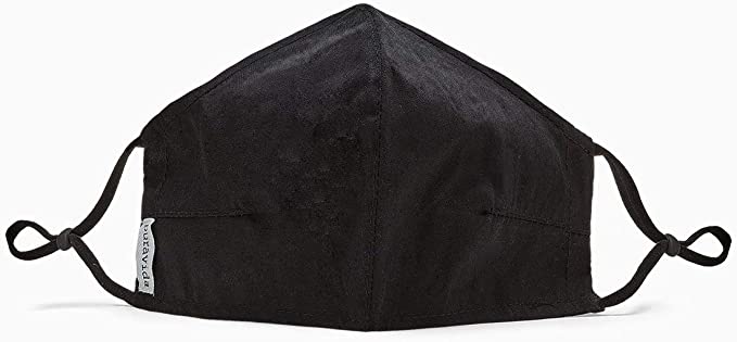 Pura Vida Face Mask – 2 Layer Washable Cotton Facial Cover with Insert Pocket – Black