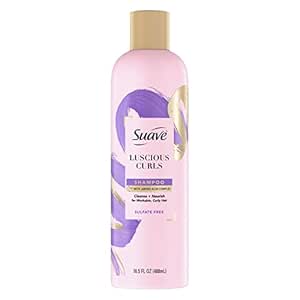 Suave Pink Luscious Curls Shampoo for Defining Curly Hair with Amino Acid Complex 16.5 oz