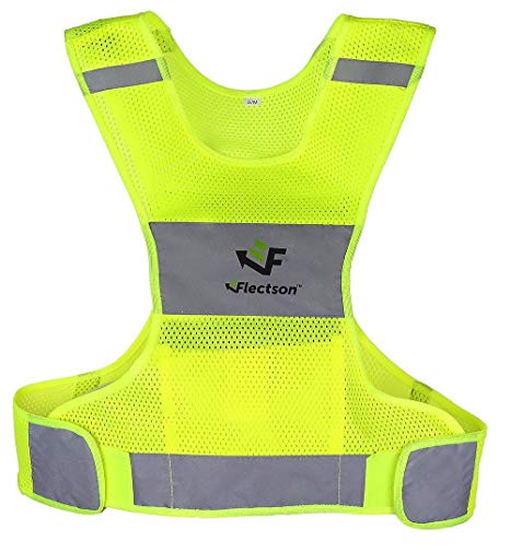 Flectson™ Reflective Vest for Running or Cycling (Women and Men, with Pocket, Gear for Jogging, Biking, Walking)