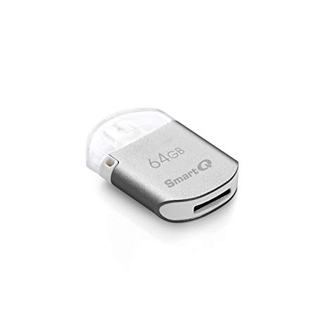 SmartQ AU606-64G MFI Certified USB Flash Drive with OTG Lightning Connector for Apple Products, for External Storage Memory Expansion Backup 64GB