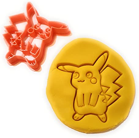 T3D Cookie Cutters Pikachu Cookie Cutter, Suitable for Cakes Biscuit and Fondant Cookie Mold for Homemade Treats 3.54*3.35*0.55inch