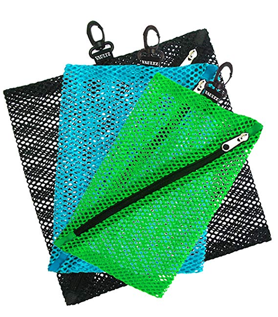 Vaultz Colored Mesh Storage Bags, 3 Bags per Pack (VZ00321)