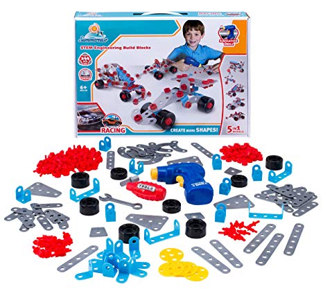 Summerease STEM Car Building Set - 244 Pcs Instructional STEM Toys for 7 Year Olds and up - Construction & Engineering Proficiency for Boy Girl Ages 6 & Up