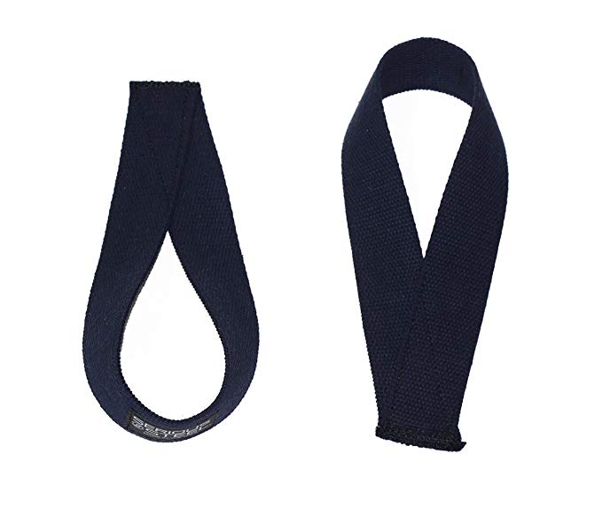 Serious Steel Heavy-Duty Lifting Straps | Choose: Adjustable Weightlifting Straps or Speed Straps in Blue or White | Made in U.S.A | Cotton Weightlifting Straps & Powerlifting Straps | Sold as Pair!