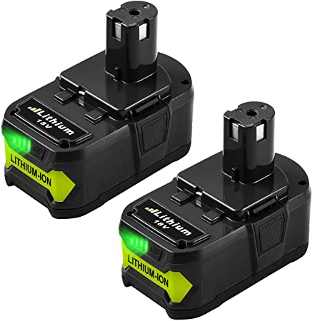 2 Packs 6.0Ah P108 Battery Compatible with Ryobi 18V Battery One Plus Lithium ONE  P102 P103 P104 P105 P107 P190 P122