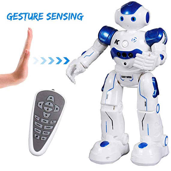 SGILE Kids Remote Control Robot Toy - Programmable Interactive Gesture Sensing Robot Kit, Dancing Walking Singing Smart Robotics - RC LED Combat Fun Robotic Birthday Gift for Kids