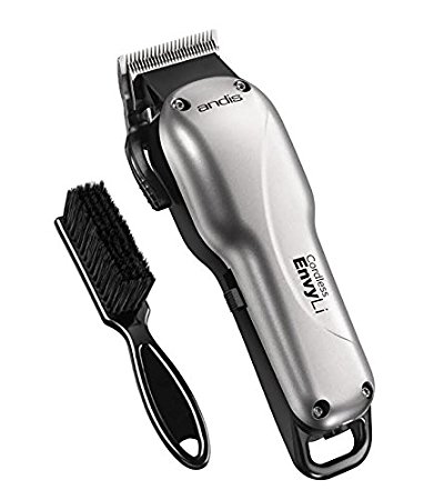 Andis Professional Cordless Envy Lithium-Ion High-speed Adjustable Blade Clipper with a BeauWis Blade Brush