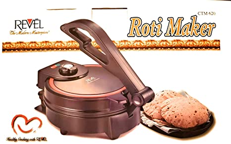 Revel Roti CTM 620 Tortilla Flatbread Maker with Temperature Control, 8-Inch, Black