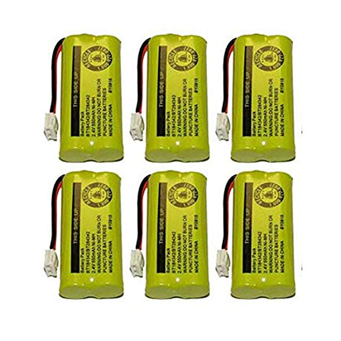 Replacement Battery for AT&T BT8001 / BT8000 / BT8300 / BT184342 / BT284342 / 89-1335-00 / 89-1344-01 / BATT-6010 / CPH-515D (6-Pack, Bulk Packaging)