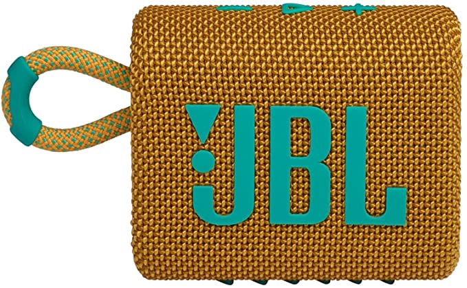 JBL Go 3: Portable Speaker with Bluetooth, Built-in Battery, Waterproof and Dustproof Feature - Yellow