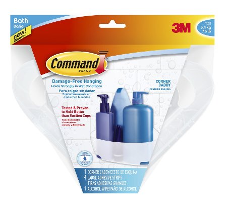 Command Corner Caddy with Water-Resistant Strips (BATH12-ES)