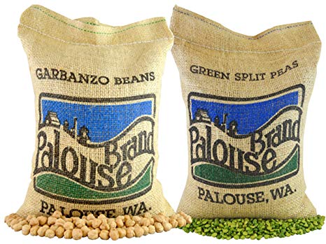 U.S.A Grown | Bean Pack 10 Lb (5 LBS Garbanzo Beans and 5 LBS Green Split Peas) | 100% Non-Irradiated | Kosher | Non-GMO Project Verified |Identity Preserved (We tell you which field we grew it in)