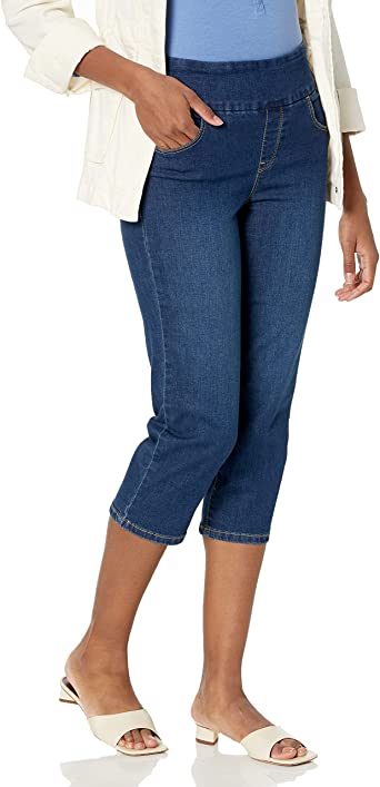 Gloria Vanderbilt Women's Size Amanda Pull On Capri, Bethel, 24 Plus Regular