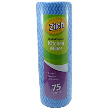 Kitchen Cleaning Wipes 10 inch Wipes Roll of 75 Handy Reusable Cloth Sheets