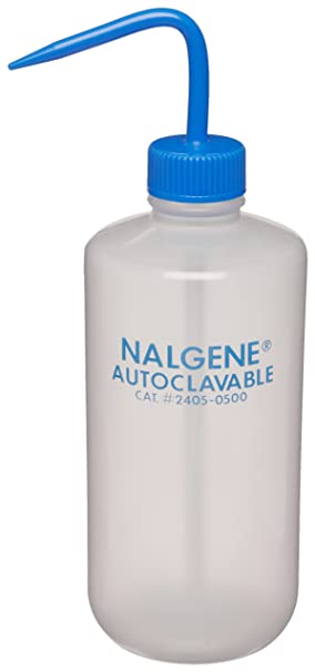 Nalgene 2405-0500 Wash Bottle, Autoclavable, Polypropylene (PP), 500mL (Pack of 6)