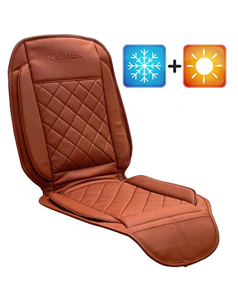 Viotek Heated & Cooled Seat Cushion – Featuring Tru-Comfort Auto Heating & Cooling Climate Control - Brown