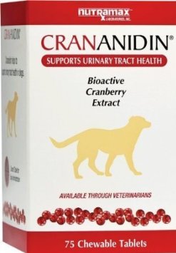 Nutramax Crananidin Supports Urinary Tract Health 75 Chewable Tablets