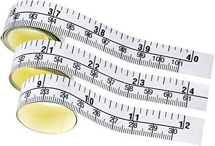 Self-Adhesive Measuring Tape Workbench Ruler Adhesive Backed Double Scale Stick Tape Measure for Work Woodworking, Saw, Drafting Table (3 Pieces,40 Inch, 24 Inch, 12 Inch)