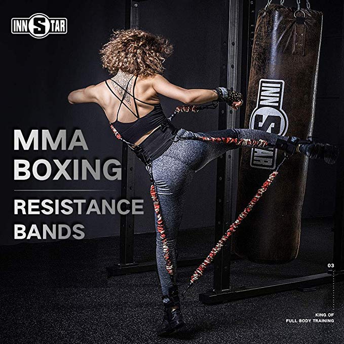MMA Boxing Training Resistance Band Set Enhance Explosive Power Strength Training Equipment for Muay Thai,Karate Combat,Fitness,Basketball,Volleyball,Football Men&Women Provide of Customized Service