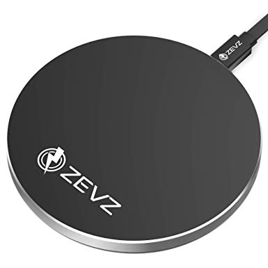 Wireless Charger Wireless Charging Pad - 10W QI Wireless Charger Compatible with iPhone X 8 8  and Samsung Note 8 Galaxy S7 S8 S8  and Other Devices - Fast Wireless Cell Phone Charger … (Black)…