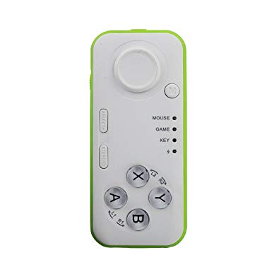 REALVOX Mini Bluetooth Remote Controller For VR Virtual Reality 3D Video Movie Game Glasses, Portable Multi-functional Wireless Bluetooth Android Gamepad Camera Shutter Selfie Shutter, Green