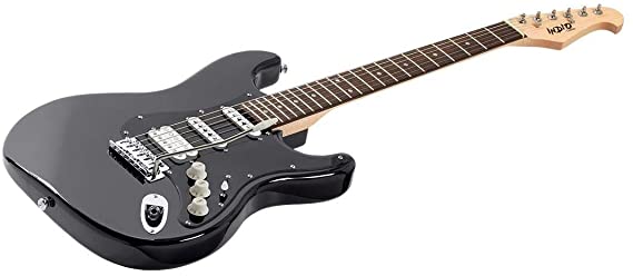 Monoprice 6 String Solid-Body Electric Guitar, Ambidextrous, Black, (610370)