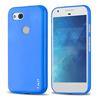 Google Pixel 2 Case, J&D [Drop Protection] [Slim Cushion] [Lightweight Bumper] Shock Resistant Protective TPU Slim Case for Google Pixel 2 - Blue