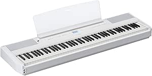 Yamaha P525 Digital Piano with 88 Weighted Wooden Keys, White (P525WH)