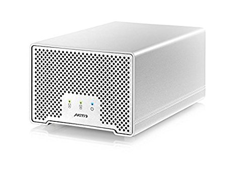 AKiTiO Portable Neutrino Thunder D3 Enclosure without Drives, Up to 10Gbps Thunderbolt/5Gbps USB 3.0 Data Transfer