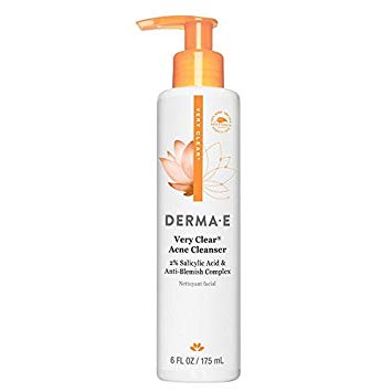 DERMA E Very Clear Acne Cleanser with Salicylic Acid & Anti-Blemish Complex 6 oz