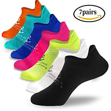 Hidden Comfort No-Show Running Athletic Compression Socks for Men and Women (3Pairs)