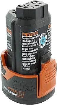 Ridgid AC82049 Genuine OEM Compact Hyper Lithium Ion 2.0 Amp Hour 12V Battery