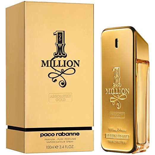 Paco Rabanne One Million Pure Parfum Spray for Men, 3.4 Ounce