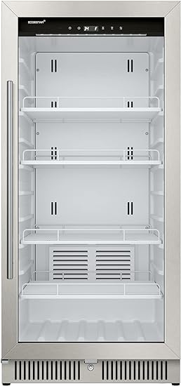 EdgeStar VBM91SS 24 Inch Wide 9.53 Cu. Ft. Commercial Beverage Merchandiser With Temperature Alarm and Reversible Door