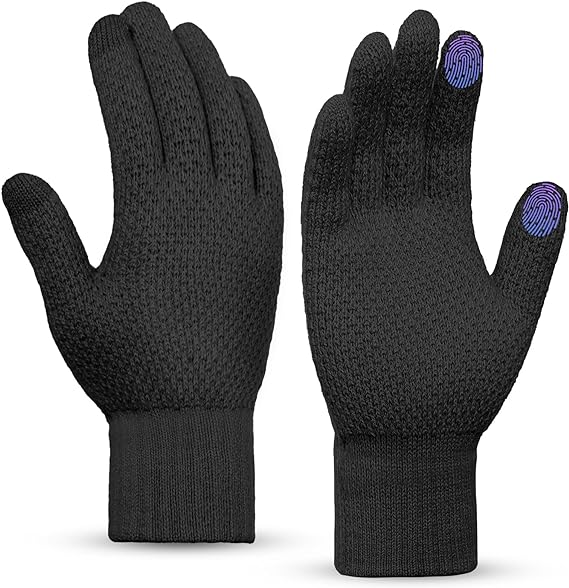joyliveCY Women's Winter Gloves Warm Touchscreen Gloves for Women Men Knit Elastic Cuff Thermal Lining Wool Gloves