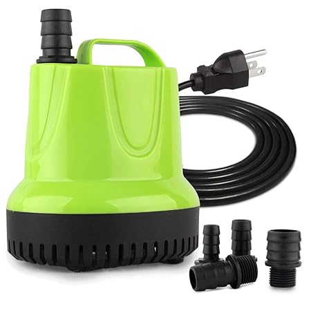 FREESEA 660GPH 40W Submersible Pump with Bottom Suction Strainer for Aquarium, Small Pool, Statuary, Pond, Hydroponics