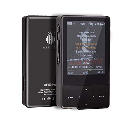 HIDIZS AP60 Pro Portable Hi-Res Music Player Bluetooth Mp3 Player High Resolution Audio Player(Black)