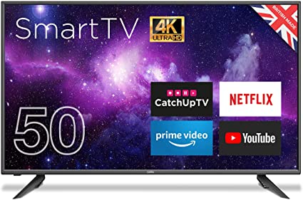 Cello C50RTS4K 50” inch Ultra HD 4K LED Smart TV with Wi-Fi Download Netflix, YouTube, Catch Up TV Apps. Made In The UK