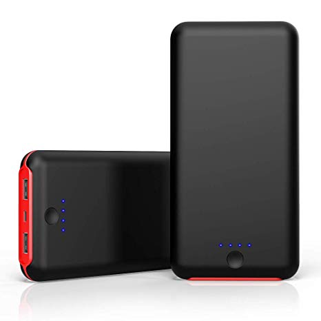 Portable Charger, Ultra-High Capacity 24000mAh Battery Bank Portable Phone Charger with Dual USB Ports(4.2A Output, 2A Input) Power Bank for iPhone, iPad, Samsung, LG and Other Smartphones