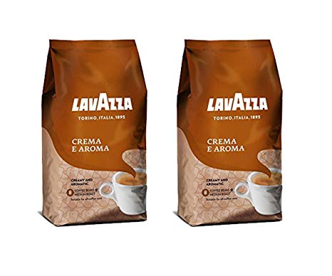 Lavazza Crema e Aroma Whole Bean Coffee Blend, Medium Roast, 2.2-Pound Bag (Pack of 2)