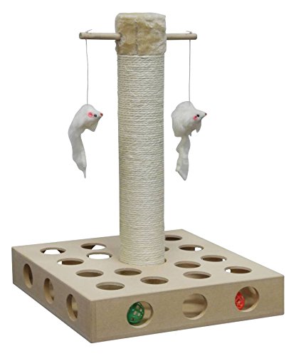 Go Pet Club Beige Scratching Post with Toys